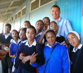 Abschiedsfoto Südafrika Unterrichten Freiwilliger