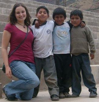 Mit peruanischen Jungs Naturschutz Peru Jungs