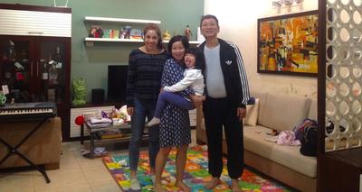 Aysha spending time with her host family Aysha spending time with her host family