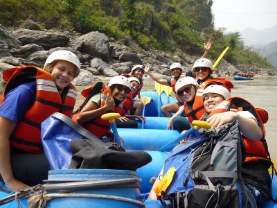 Volunteers rafting Volunteers rafting