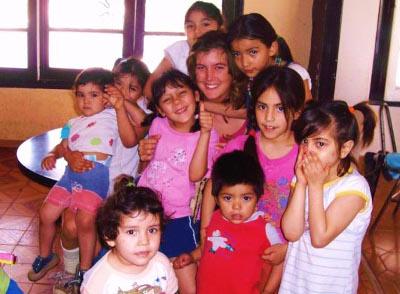 With children at orphanage With children at orphanage
