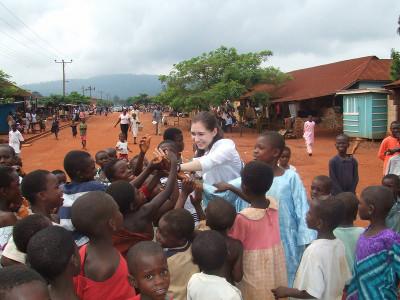Meeting the kids in the village Meeting the kids in the village