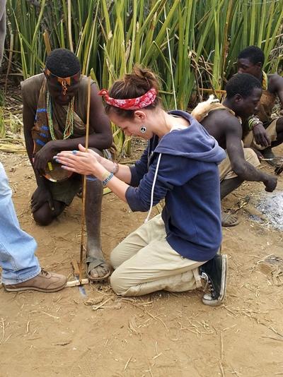 Volunteer working in Tanzania
