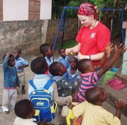 Playing with the children