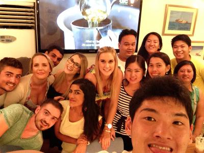 With other volunteers With other volunteers