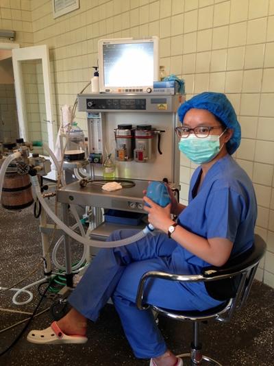 Me manually ventilating a patient Me manually ventilating a patient