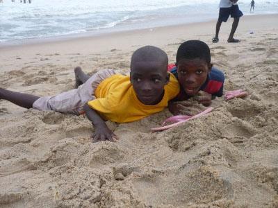Kids on the beach Kids on the beach