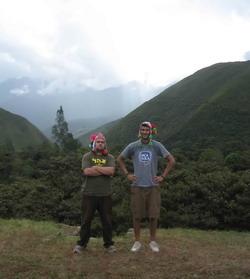 Wearing our Peruvian hats Wearing our Peruvian hats