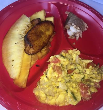 A traditional Jamaican meal A traditional Jamaican meal