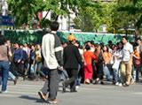 Crowded streets