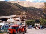 Moto taxis Plaza in Calca day of fiesta