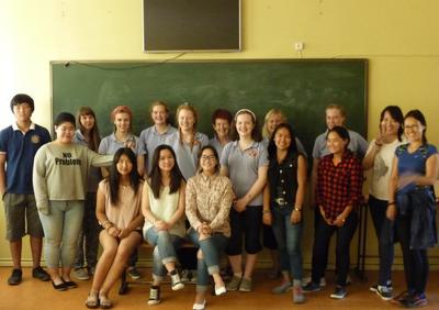 Volunteers and secondary school students in Mongolia Volunteers and secondary school students in Mongolia