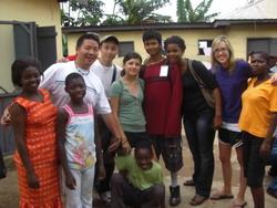 With other volunteers