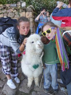 With a llama