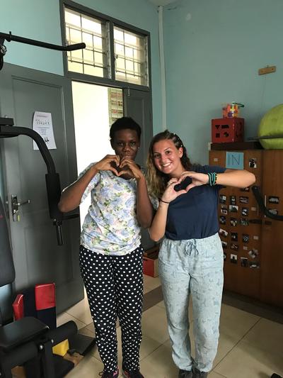 Allison spending time at her Physiotherapy placement Allison spending time at her Physiotherapy placement