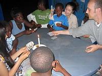 Cards by candle light