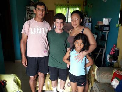 Benjamin spending time with his host family Benjamin spending time with his host family