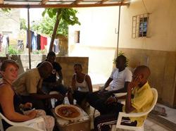 With host family at meal time With host family at meal time