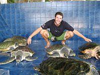 With turtles at Phuket aquarium With turtles at Phuket aquarium