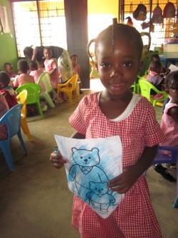 Child with drawing Child with drawing