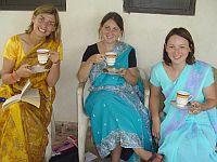 Drinking tea