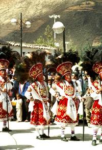 Dancers at festival in Calca Dancers at festival in Calca