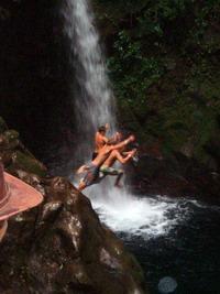 Waterfall jumping! Waterfall jumping!