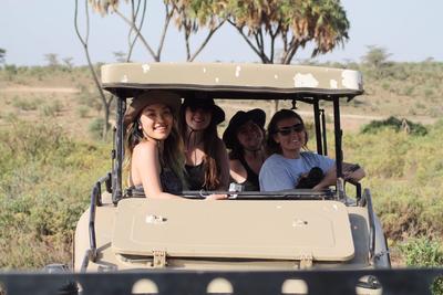Emilee on a safari with the other volunteers Emilee on a safari with the other volunteers