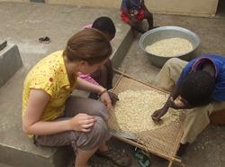 Sorting grain Sorting grain