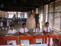 With students at the school