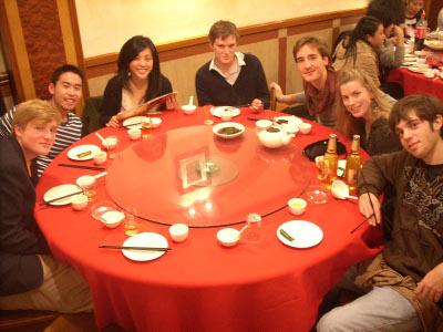 Dinner with other volunteers Dinner with other volunteers
