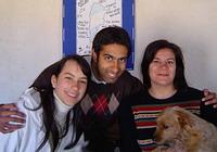 With my host family