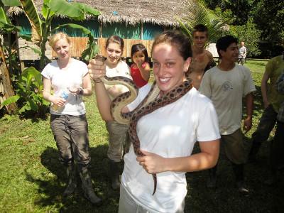Posing with snake Posing with snake