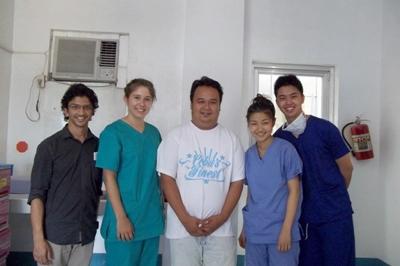 A group of medical volunteers at a hospital in Bogo City A group of medical volunteers at a hospital in Bogo City