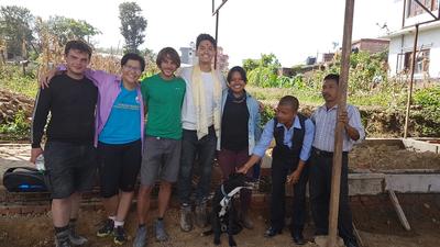 Volunteers and local staff at our Building placement in Nepal Volunteers and local staff at our Building placement in Nepal