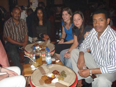 Dinner with volunteers and staff Dinner with volunteers and staff
