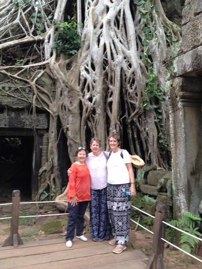 Judith with the other volunteers visiting the Angkor Wat temples Judith with the other volunteers visiting the Angkor Wat temples