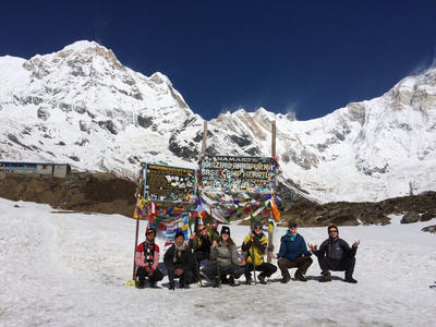 Volunteers at Annapurna Base Camp Volunteers at Annapurna Base Camp
