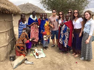 Volunteers visit a maasai village in tanzania Kate T.