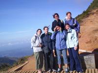 Climbing worlds end in nuwara eliya with other volunteers Climbing worlds end in nuwara eliya with other volunteers