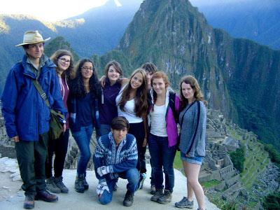 Volunteer group at Machu Picchu Volunteer group at Machu Picchu