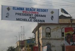 Obama welcome sign Obama welcome sign