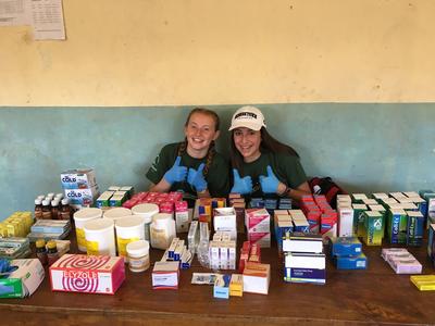 Volunteers prepare for a medical outreach Volunteers prepare for a medical outreach