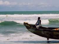 Fishing boat at Kokrobite Fishing boat at Kokrobite