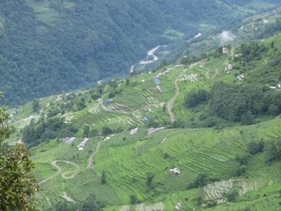A view of the beautiful landscape of Nepal A view of the beautiful landscape of Nepal