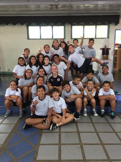 May with her students in Costa Rica May with her students in Costa Rica