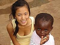Me and child at Trinity orphanage Me and child at Trinity orphanage