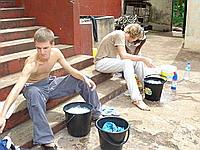Tom and Dan doing laundry Tom and Dan doing laundry