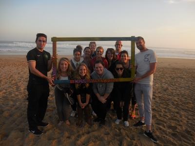 Volunteers on a trip to a Cape Town beach Olivia F.