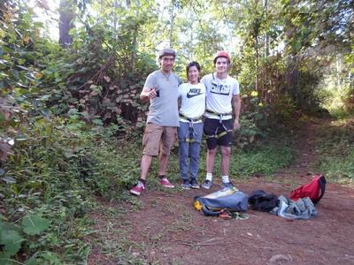 Volunteers in a forest in Madagascar Volunteers in a forest in Madagascar